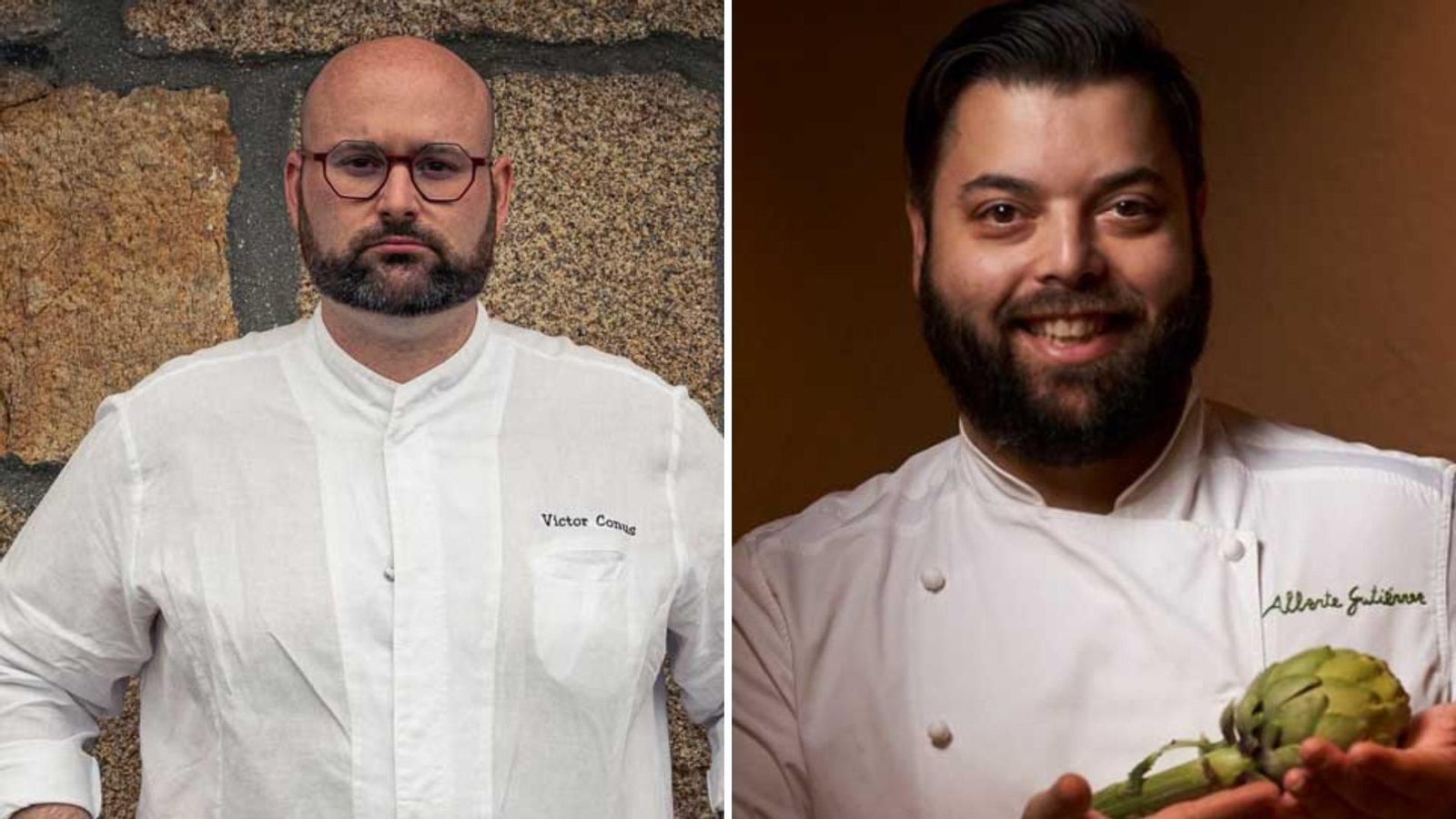 Víctor Conus y Alberte Gutiérrez, candidatos  mejor Cociñeiro Galego 2024 Galicia Fórum Gastronómico.