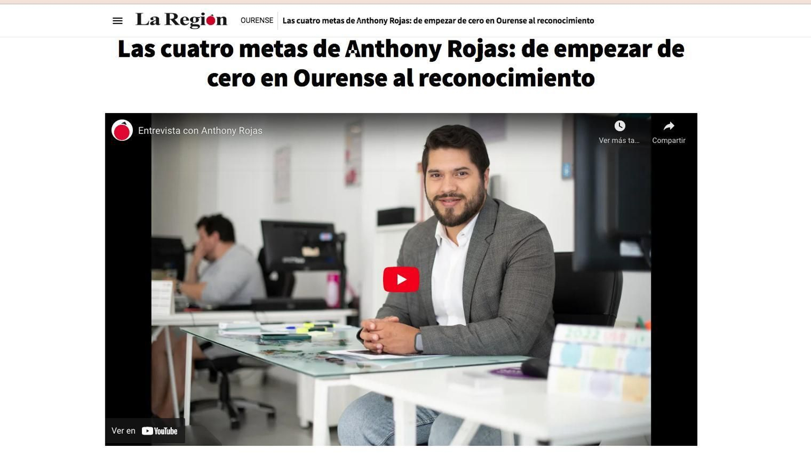 Las cuatro metas de Anthony Rojas: de empezar de cero en Ourense al ...