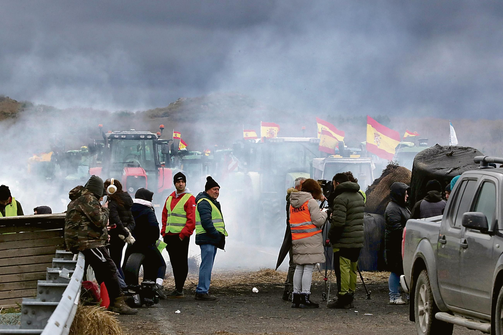 Los últimos momentos antes de la liberación de la vía.