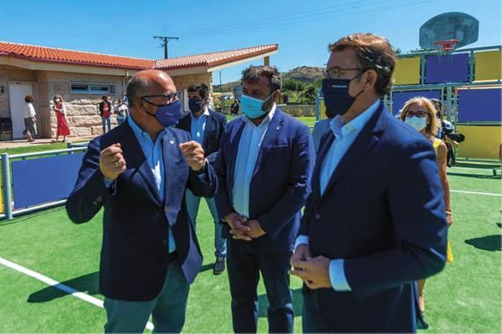 Manuel Baltar, Alberto Núñez Feijóo, José María Lago y Alfonso Rueda.