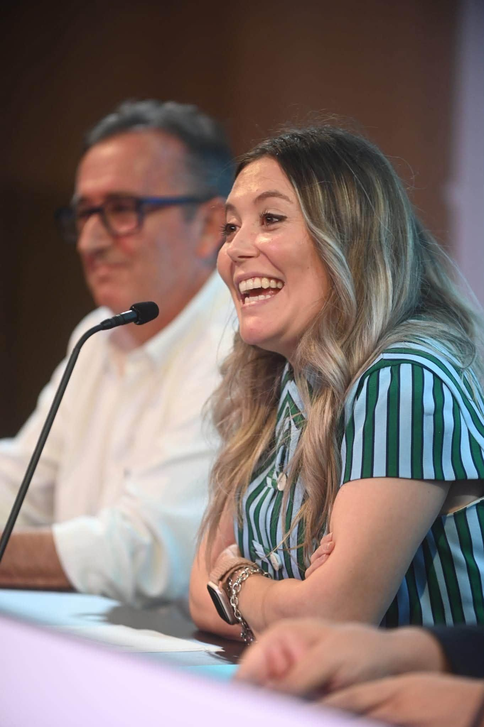 Olaya Romano durante su intervención
