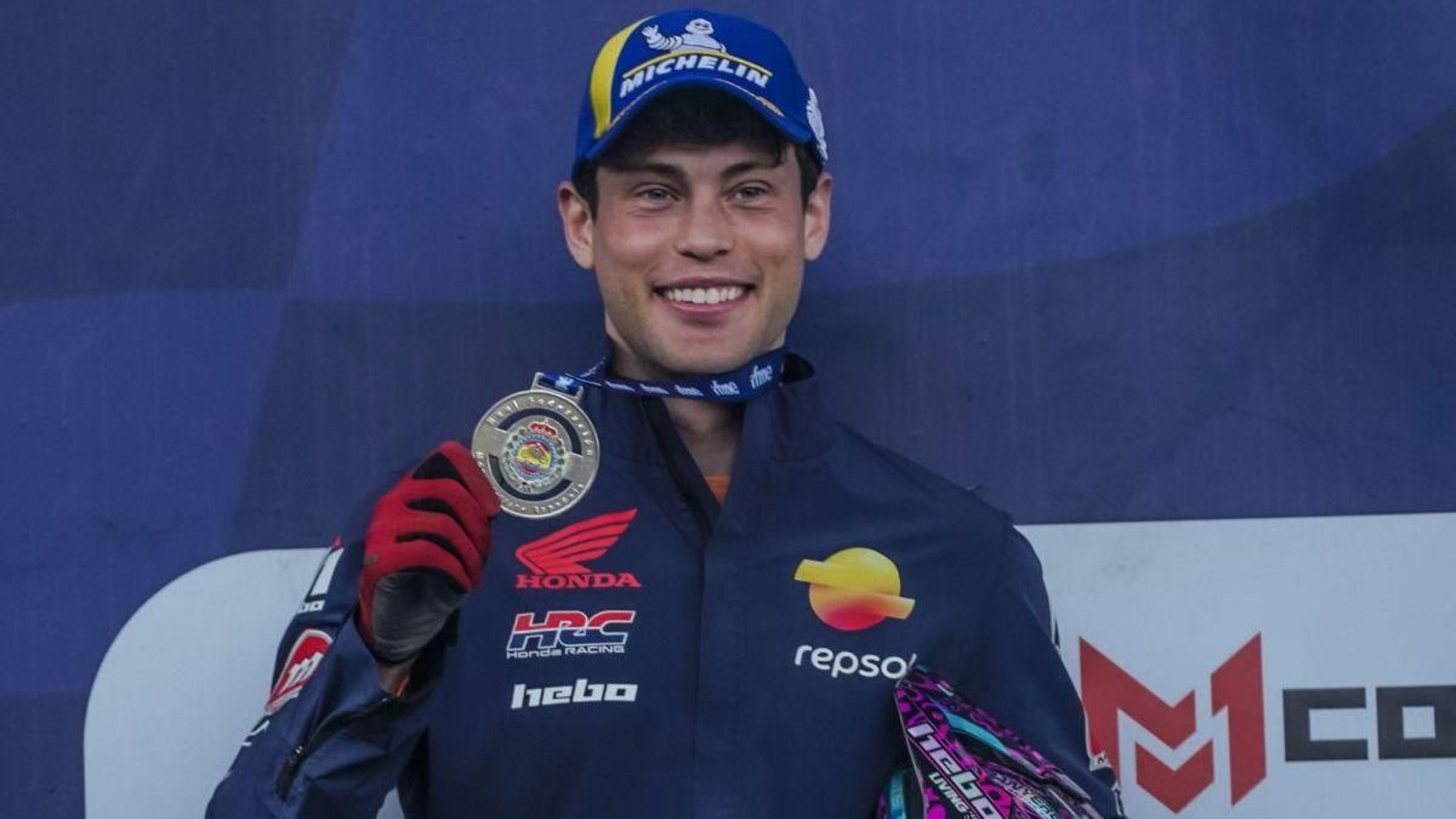 Gabriel Marcelli, con la medalla de plata del Campeonato de España.