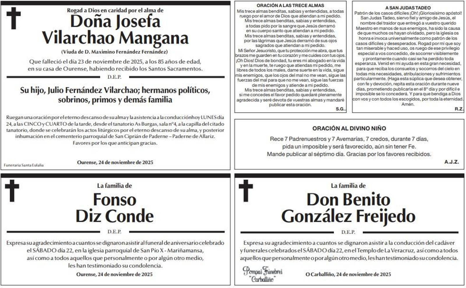 Las despedidas de este lunes