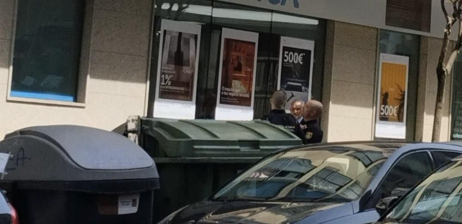 Agentes de la Policía Nacional se movilizaron ante lo que parecía que era un intento de asalto.