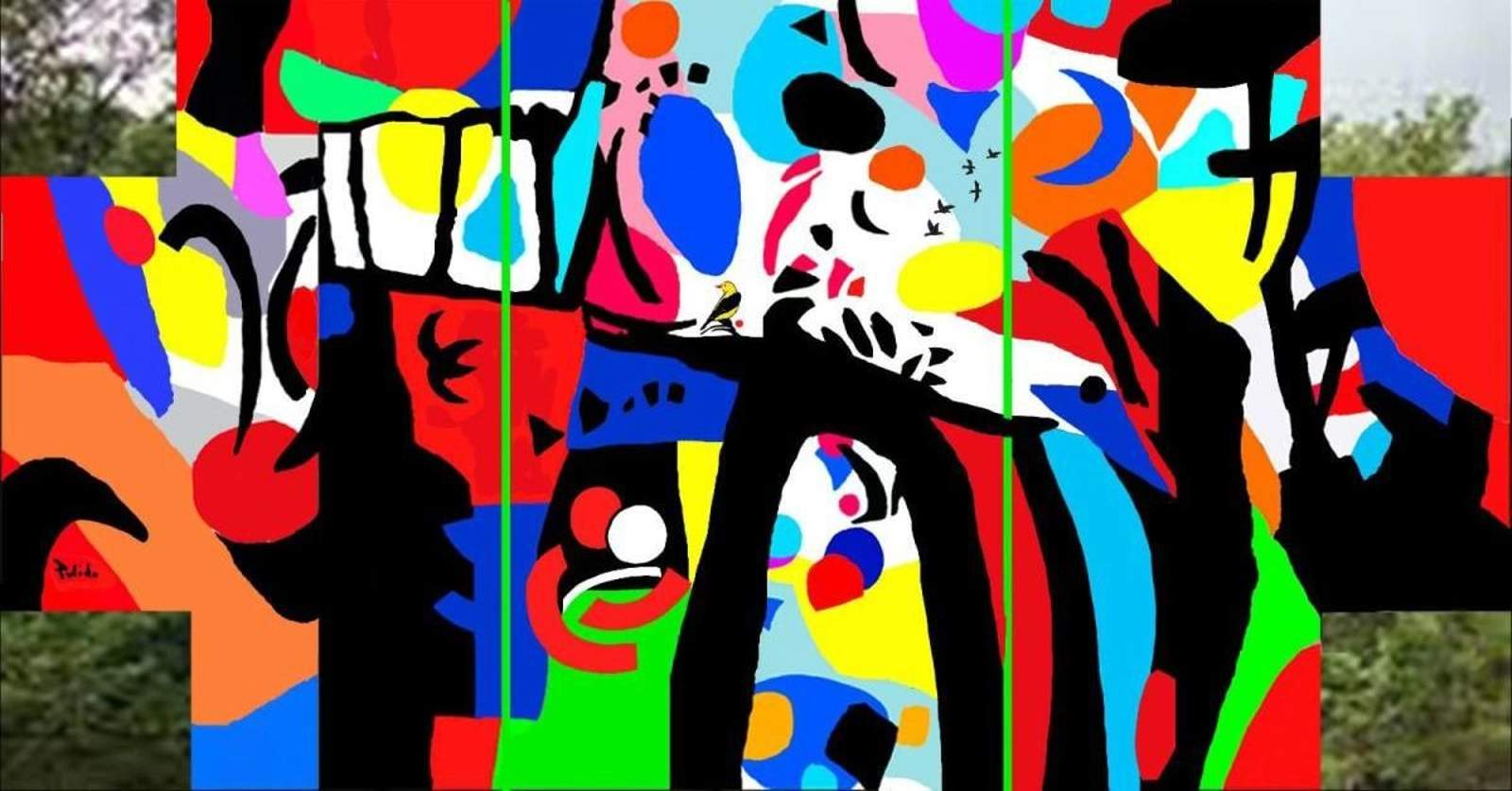 A vidreira do artista ourensán Antón Pulido.