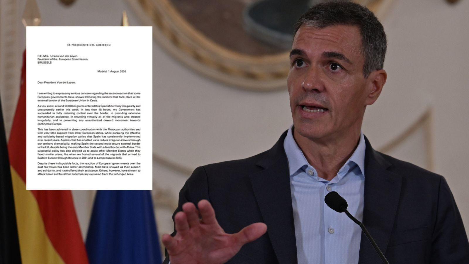 La carta de Pedro Sánchez a Von der Leyen por la crisis migratoria