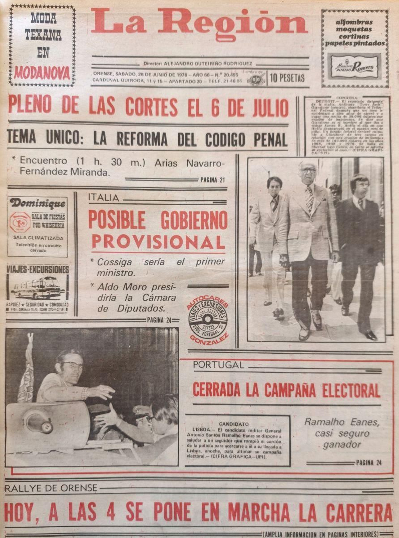 Primera página de 1976.