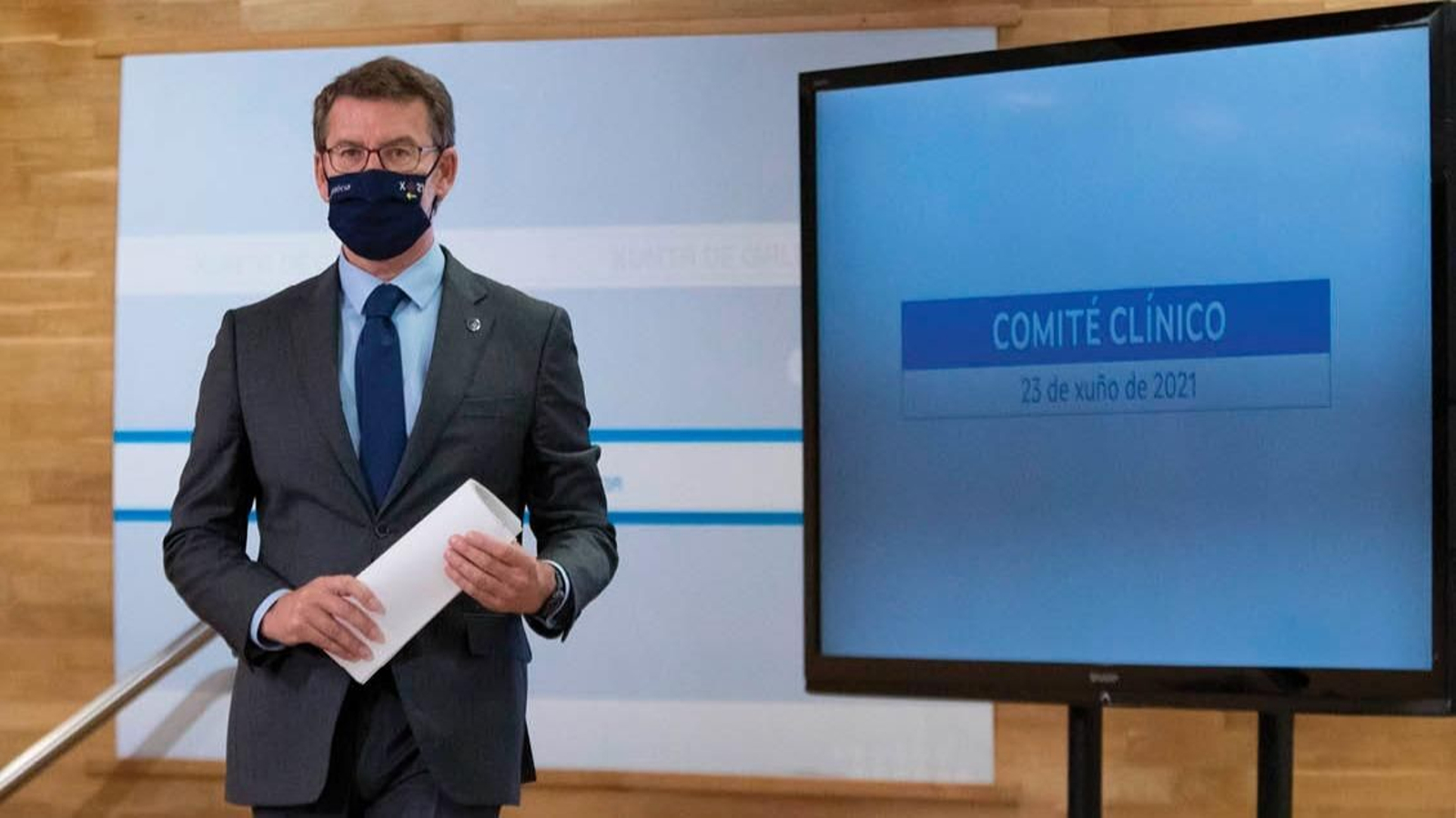 Alberto Núñez Feijóo explicó ayer las nuevas medidas de la desescalada tras el comité clínico.