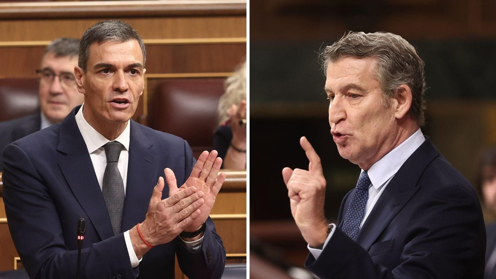 Pedro Sánchez y Alberto Núñez Feijóo