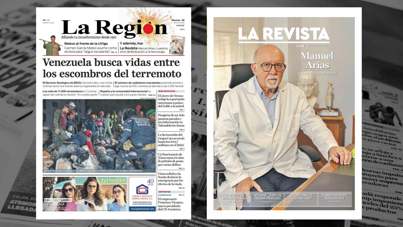 La portada de La Región de este viernes, 26 de junio.