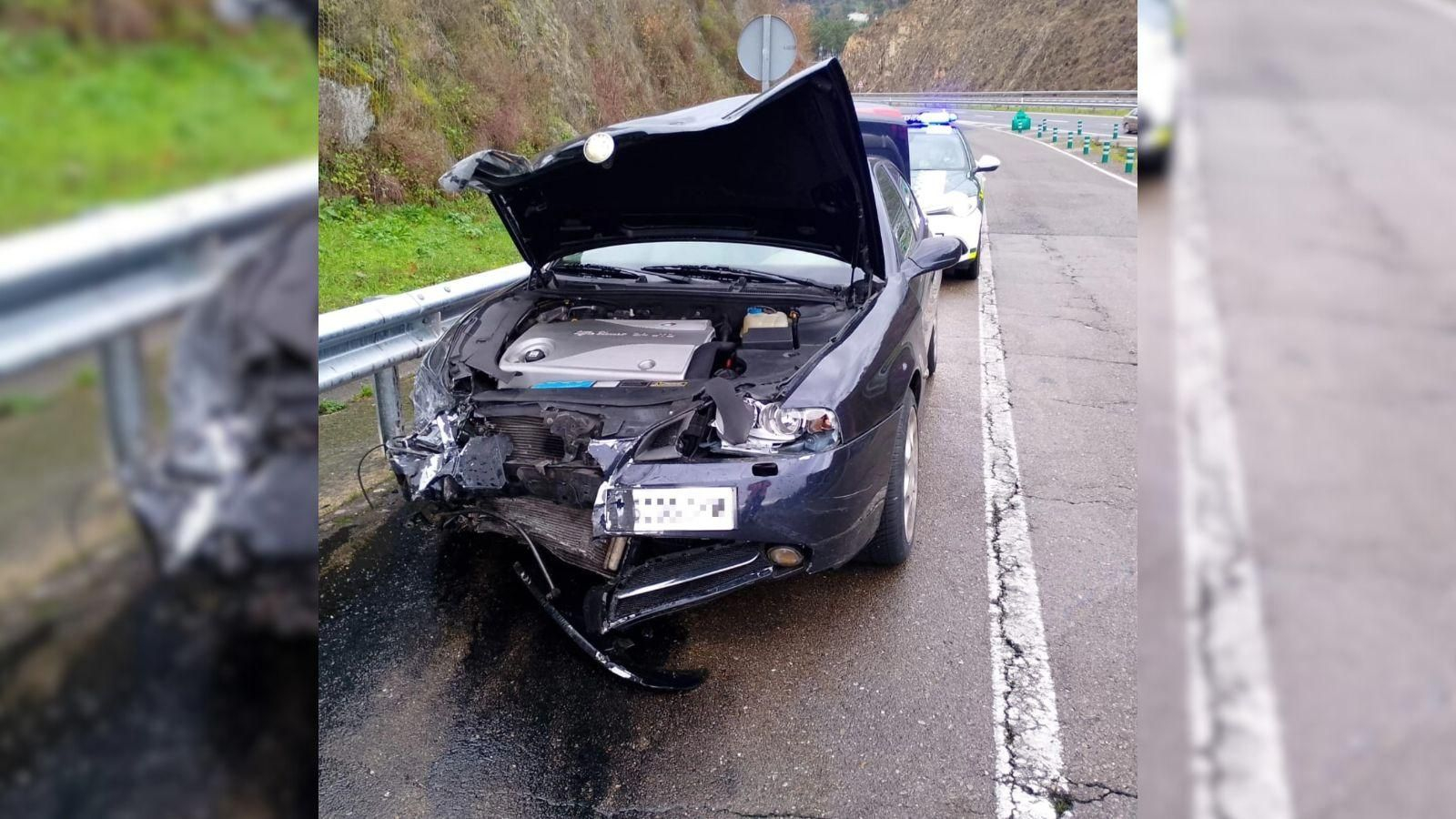 Imagen del accidente de tráfico en la A-52