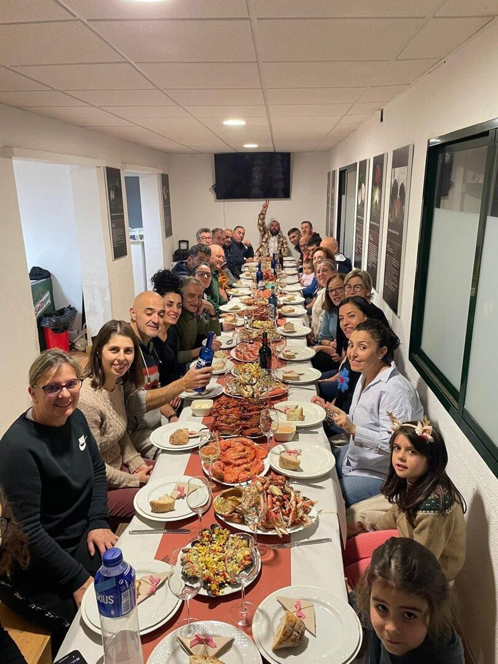 Disfrutando de la Navidad juntos.