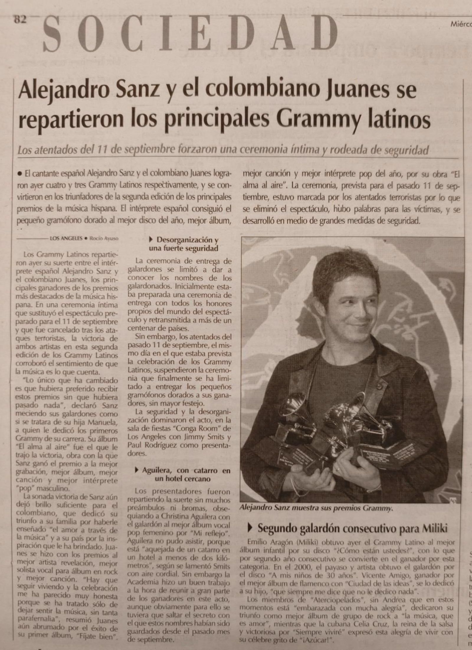 31 de octubre de 2001.