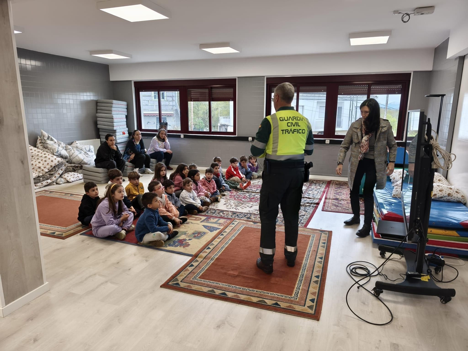 Actividade de educación viaria en Baños de Molgas