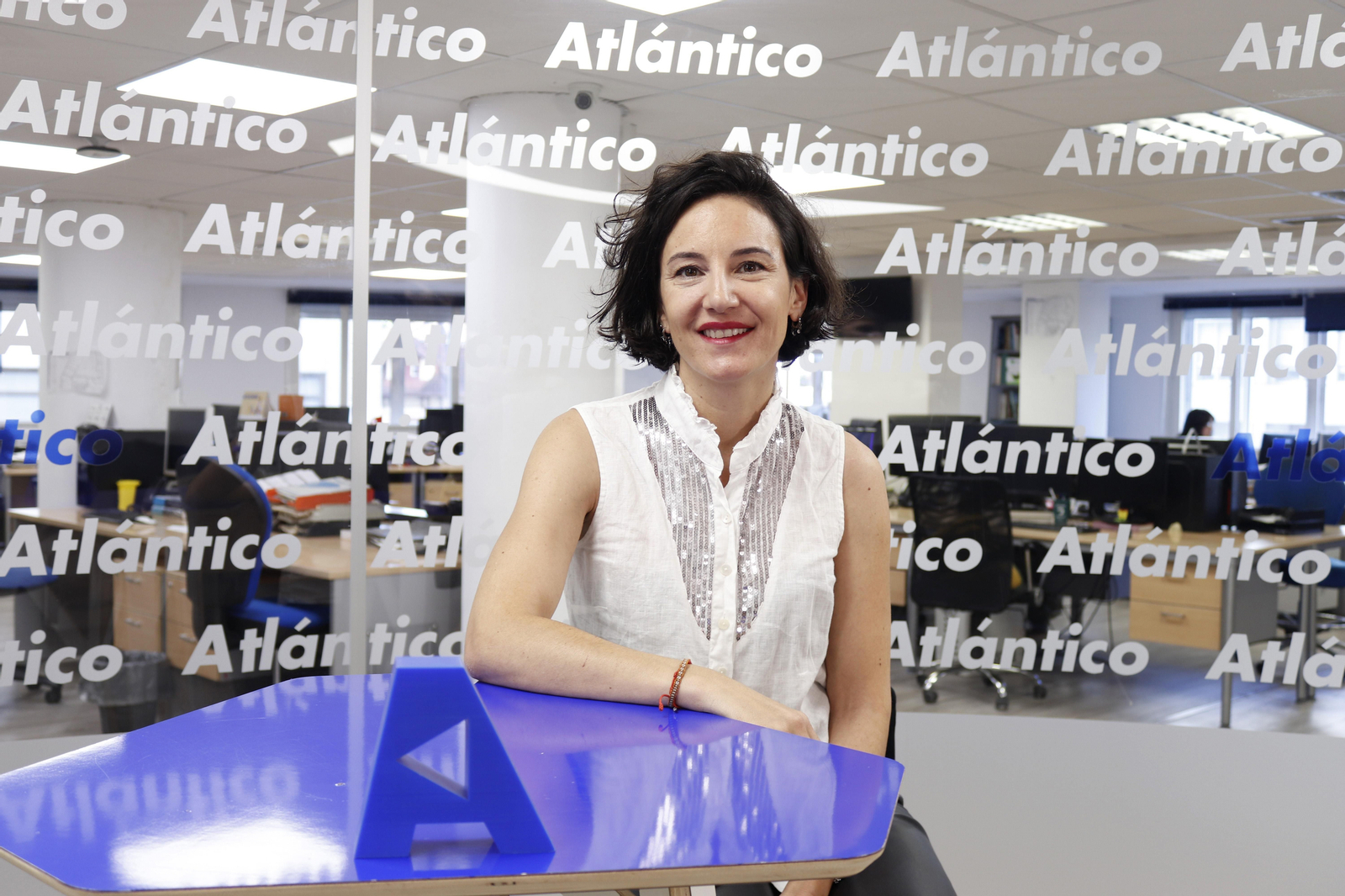 Amil Viéitez, en el set de AtlánticoTV.