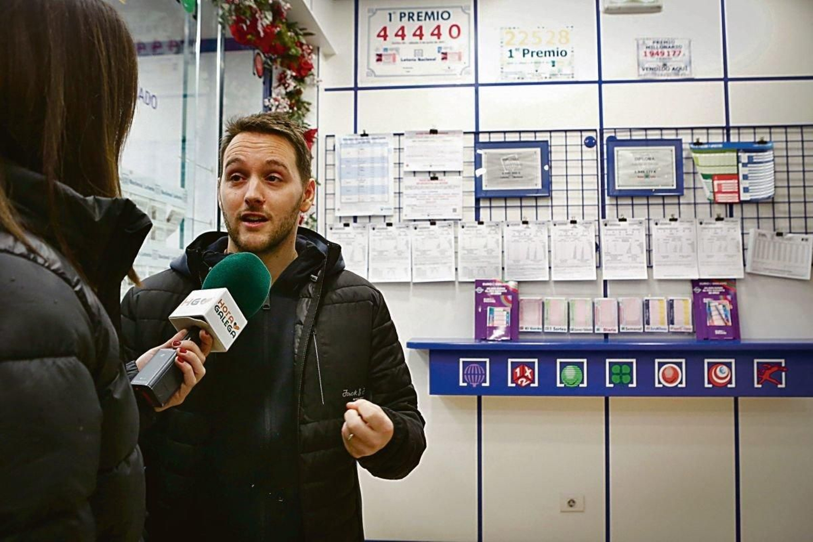El lotero responsable de la administración, ayer.