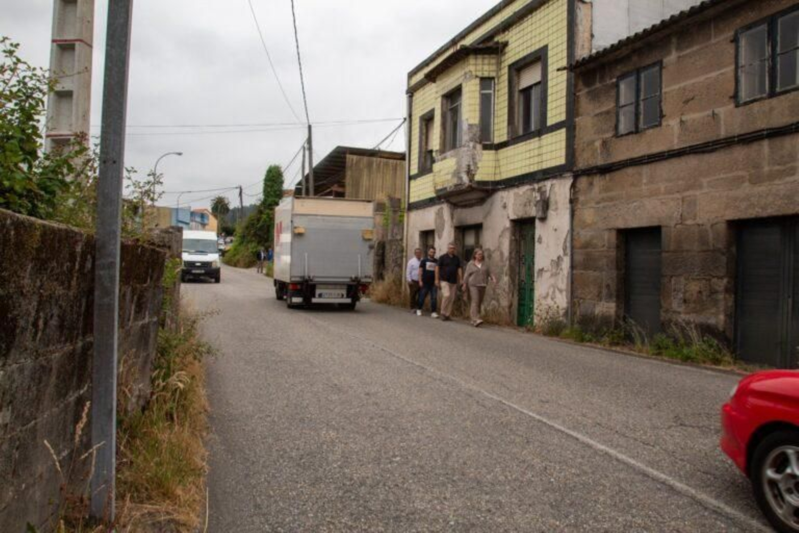 En la imagen, el punto más estrecho entre la rotonda de Redondela y el cruce de Fortóns.