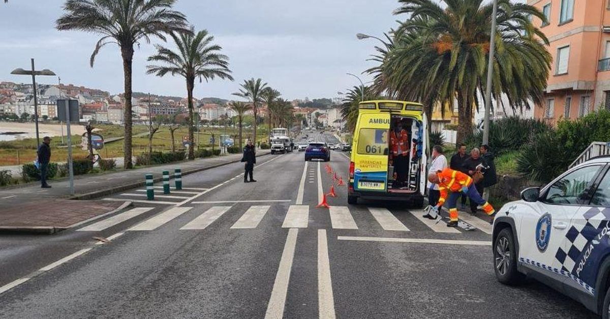 Herida una mujer de 60 años tras ser atropellada en Portonovo