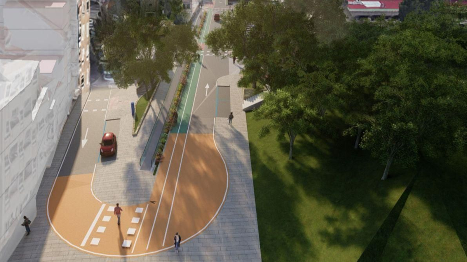 Una infograría de las rampas del Paseo de Granada.