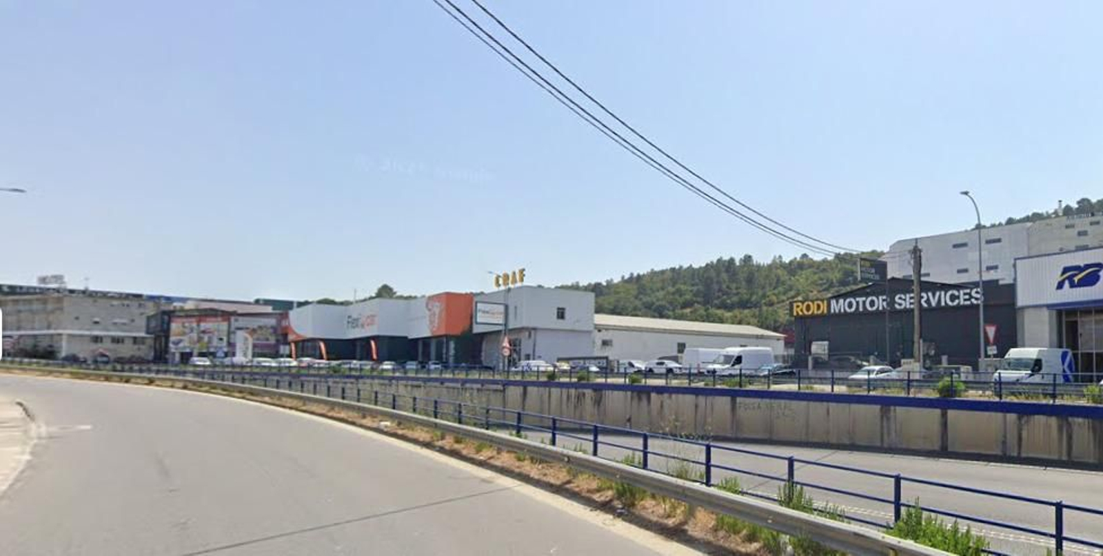 Ou-525 a la altura del Polígono de Barreiros.