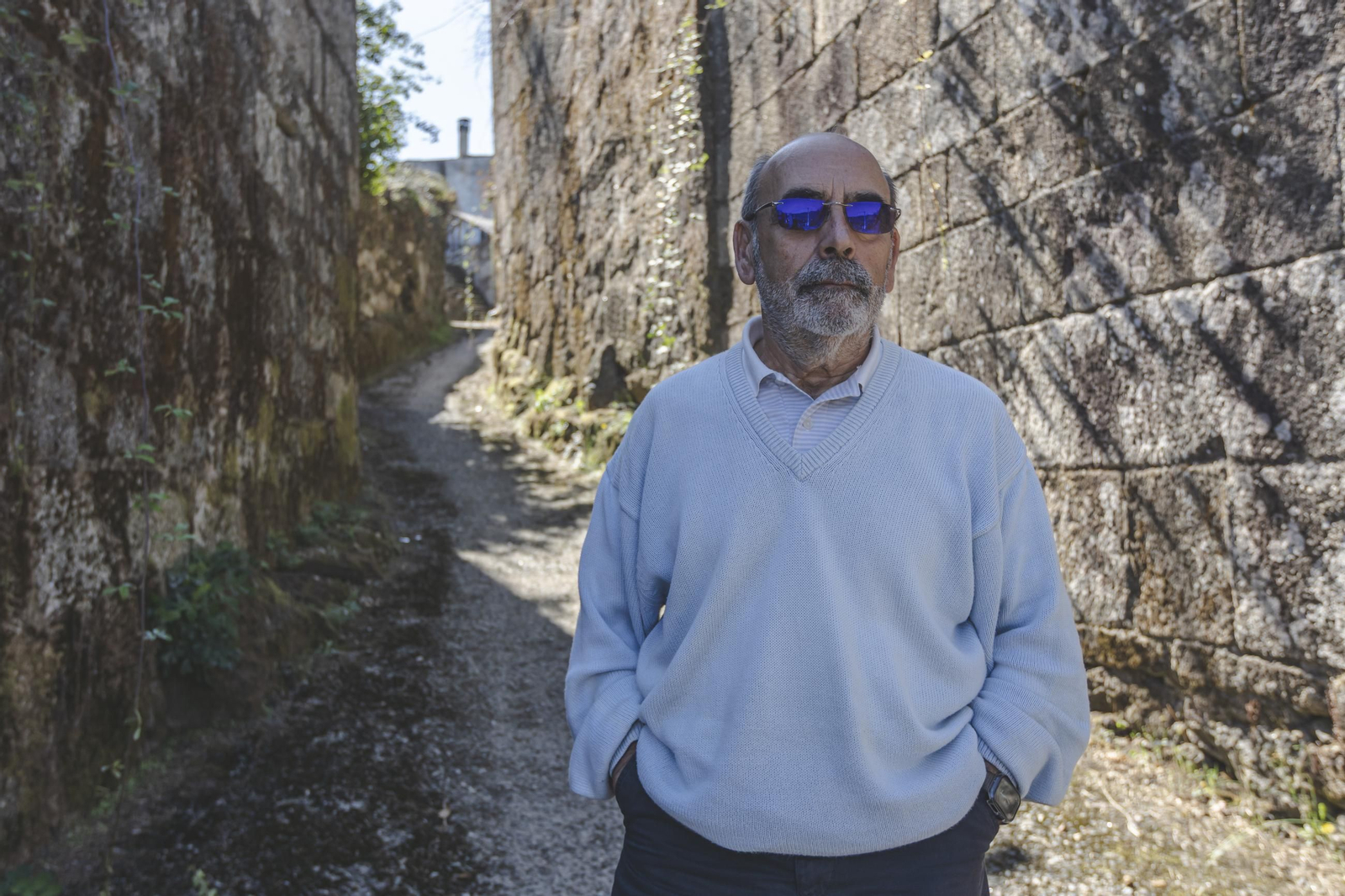 Gabriel del Campo, en una de las calles de O Olivar.