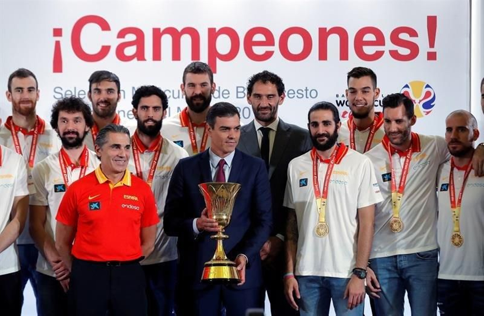 La celebración de la selección Española por el Mundial de Baloncesto