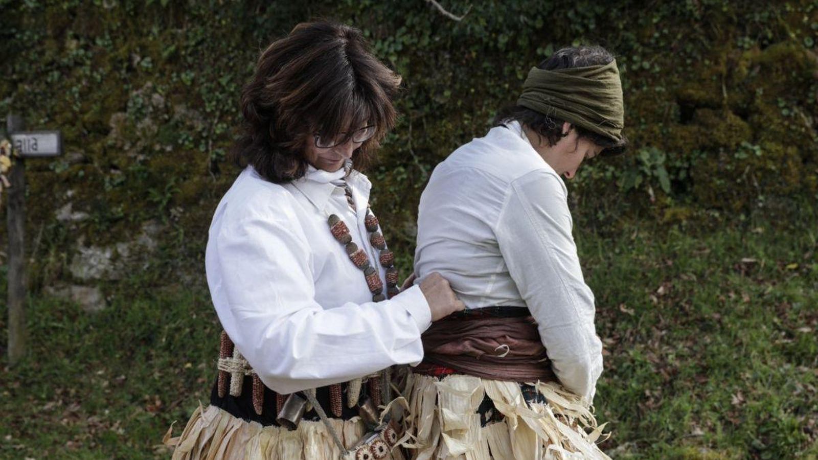 Preparándose antes de la salida.