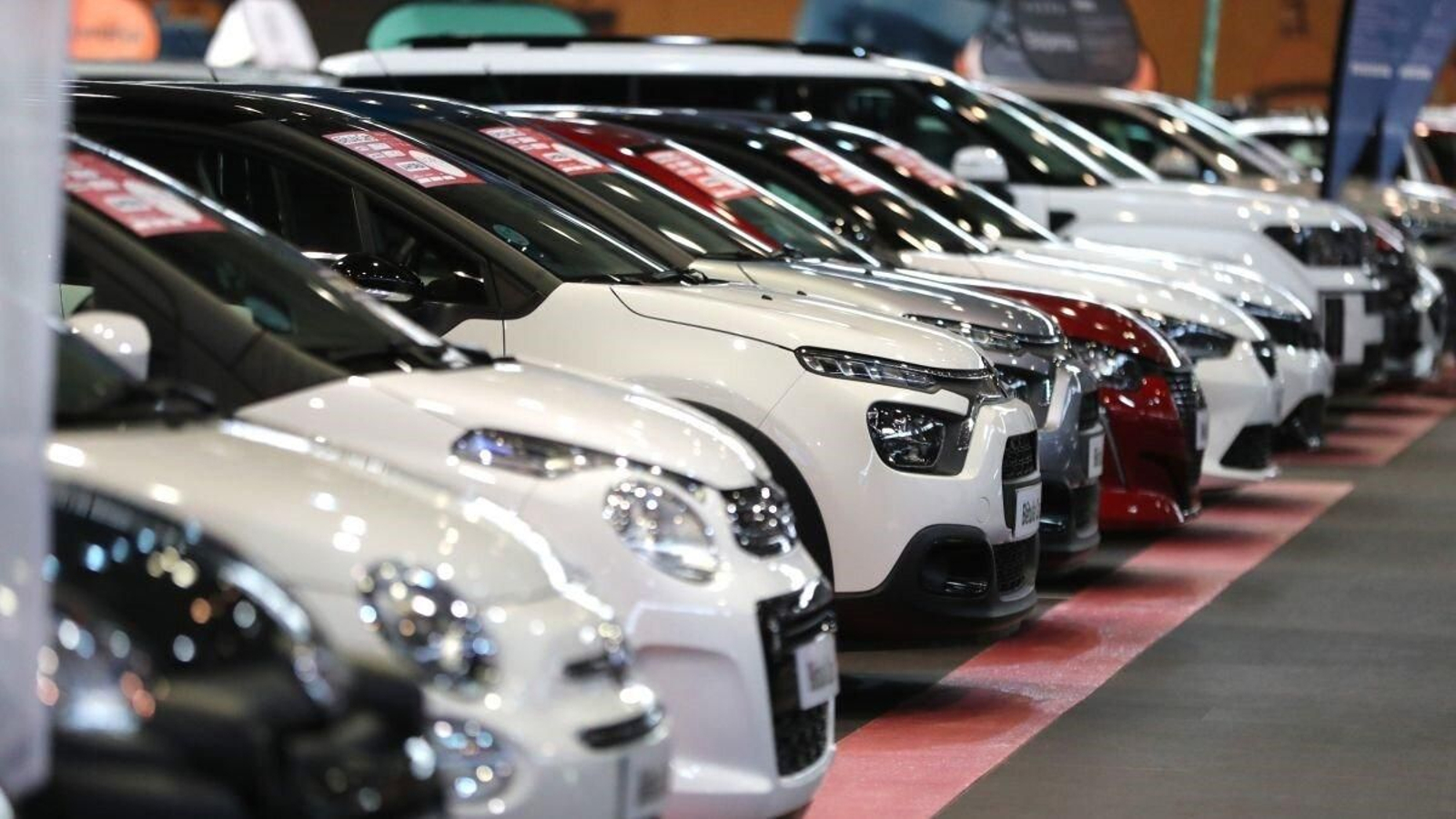 Vehículos a la venta en un salón celebrado en noviembre de 2024.