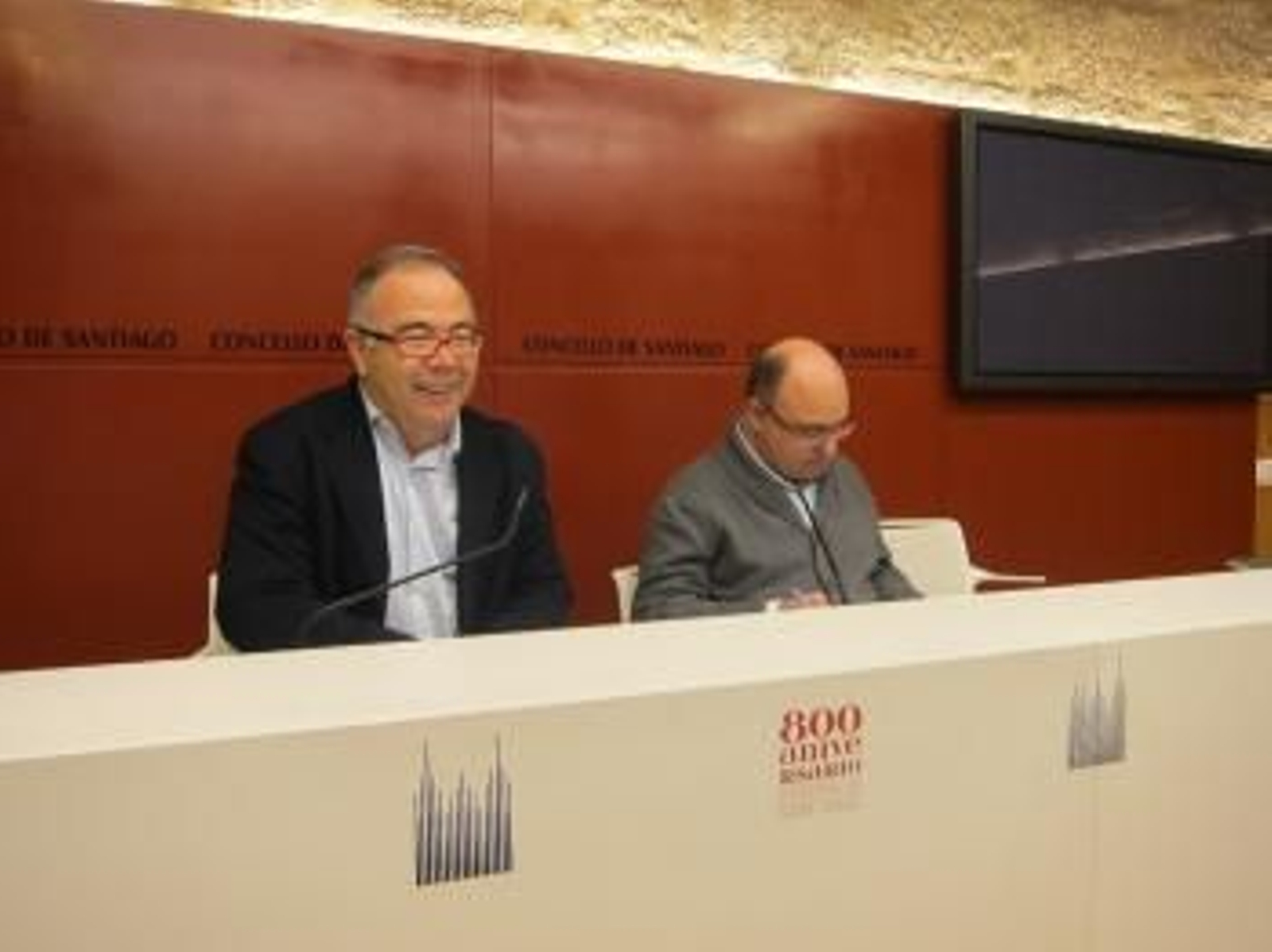 Sánchez Bugallo y Francisco Reyes en la rueda de prensa.