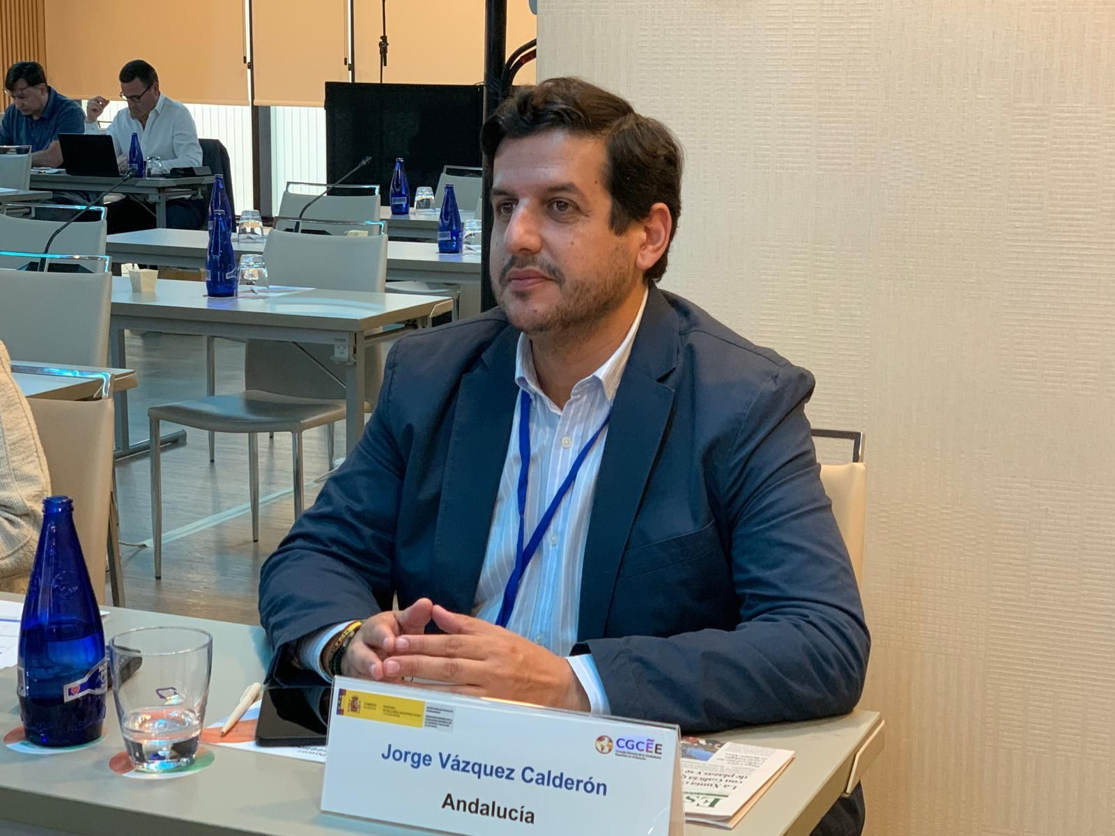 Jorge Vázquez Calderón en el último pleno del CGCEE