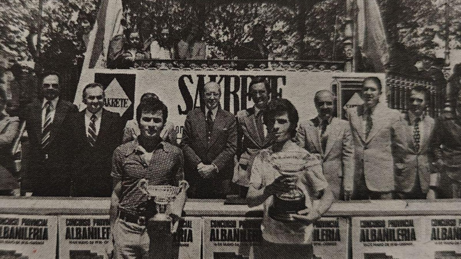Serafín y Luis Pampín, ganadores del Concurso provincial de Albañilería.