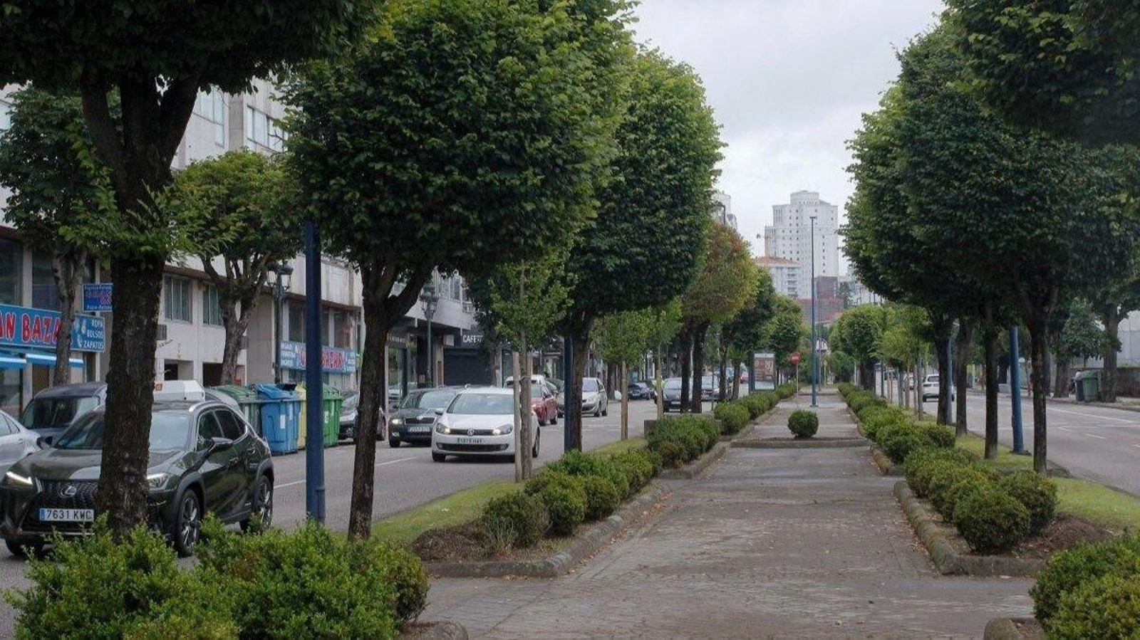 El bulevar central en la Gran Vía donde se instalarán las rampas.