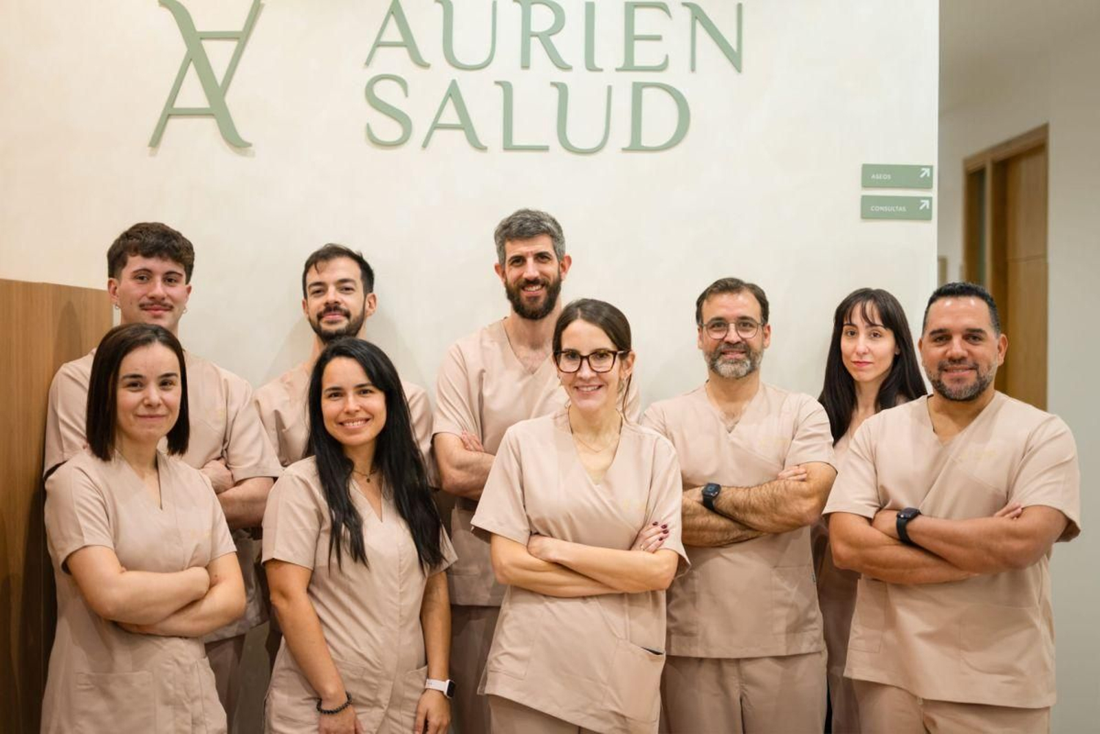 El equipo de Aurien Salud preparados para, de forma coordinada, ofrecer la mejor atención médica.