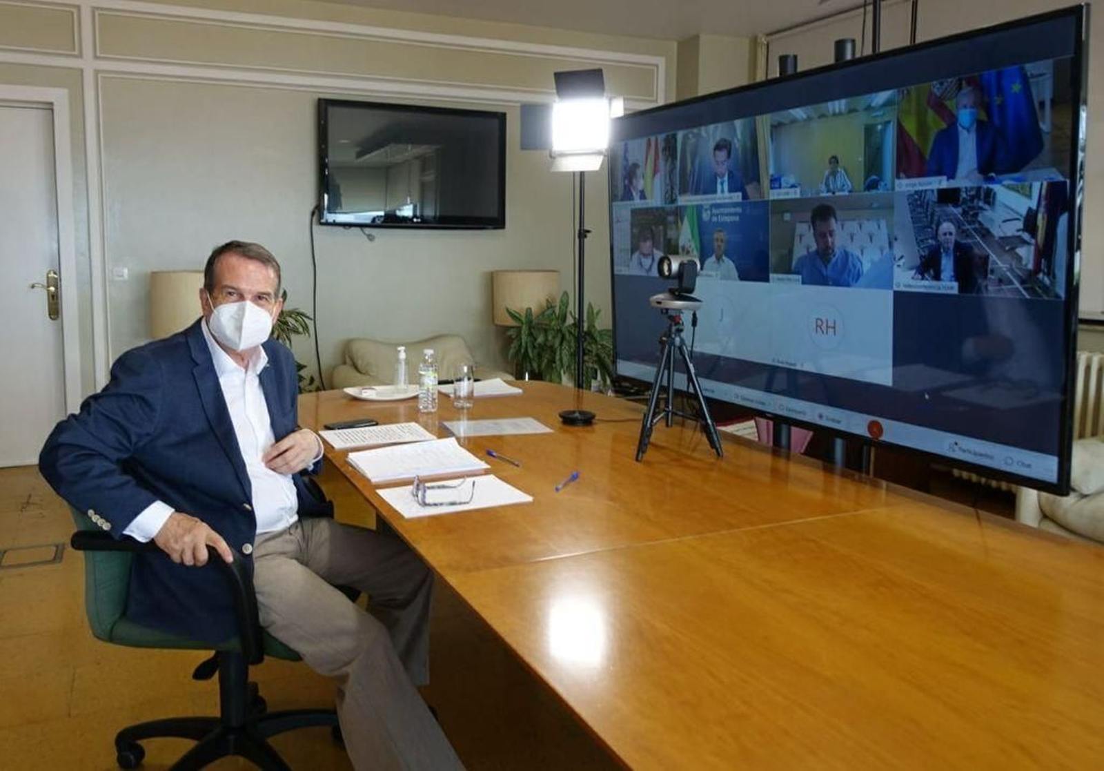 Abel Caballero, ayer en la junta de portavoces de la FEMP.