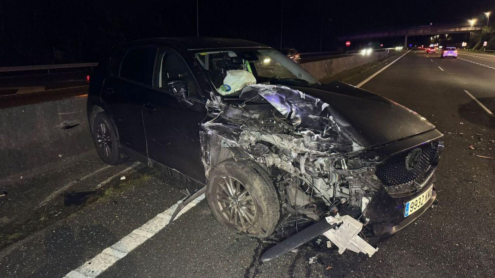 El vehículo chocó contra otro en la VG-20.
