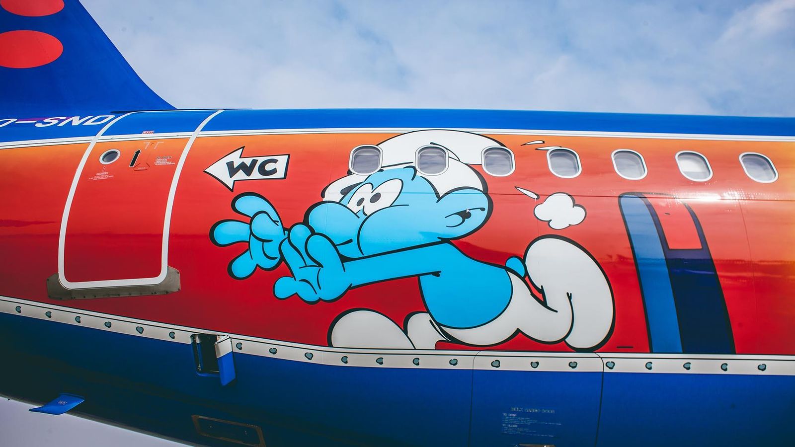 Aerosmurf. // Foto: Brussels Airlines