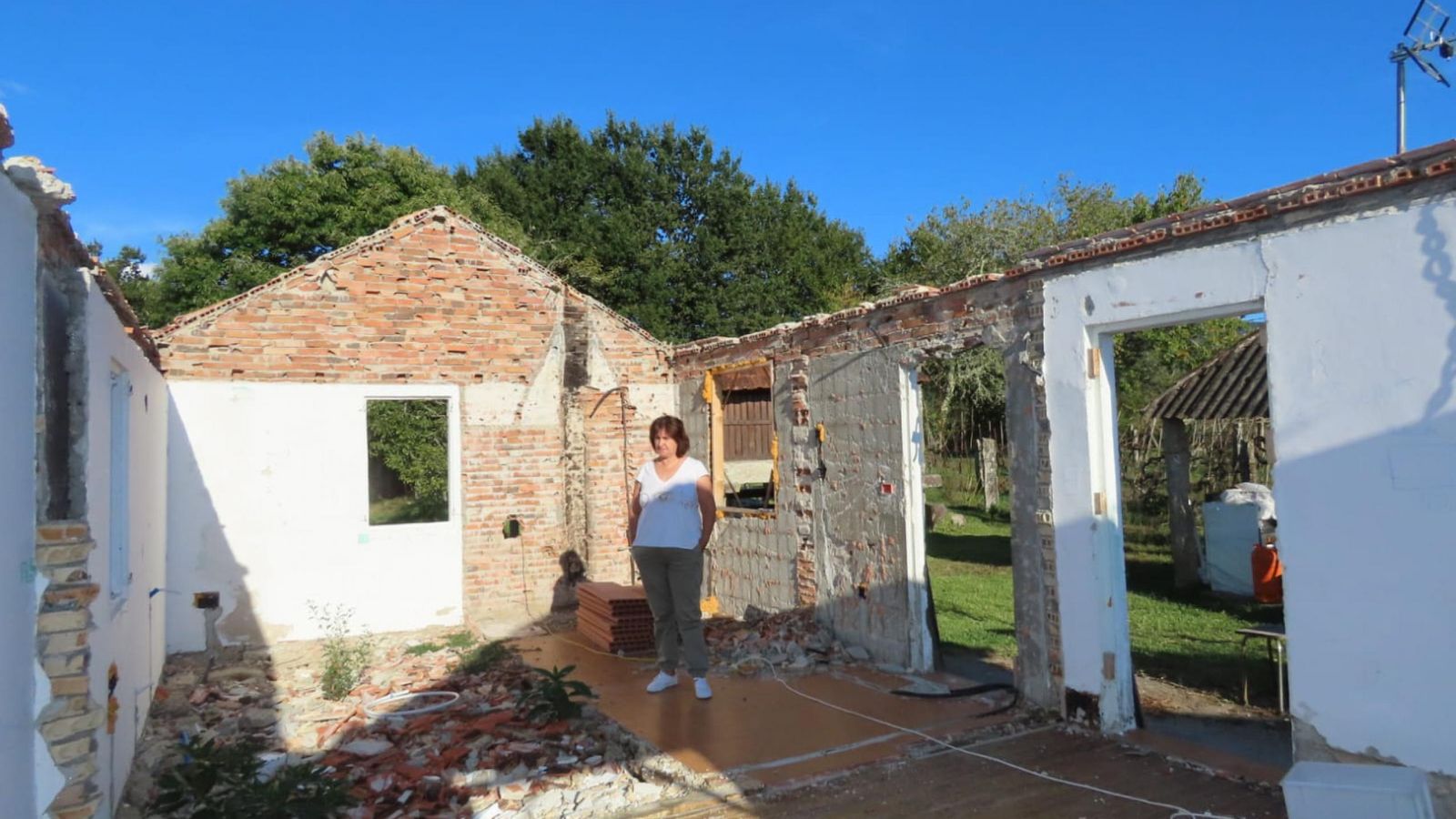La 'obra' de la casa de Ana en Covelo.