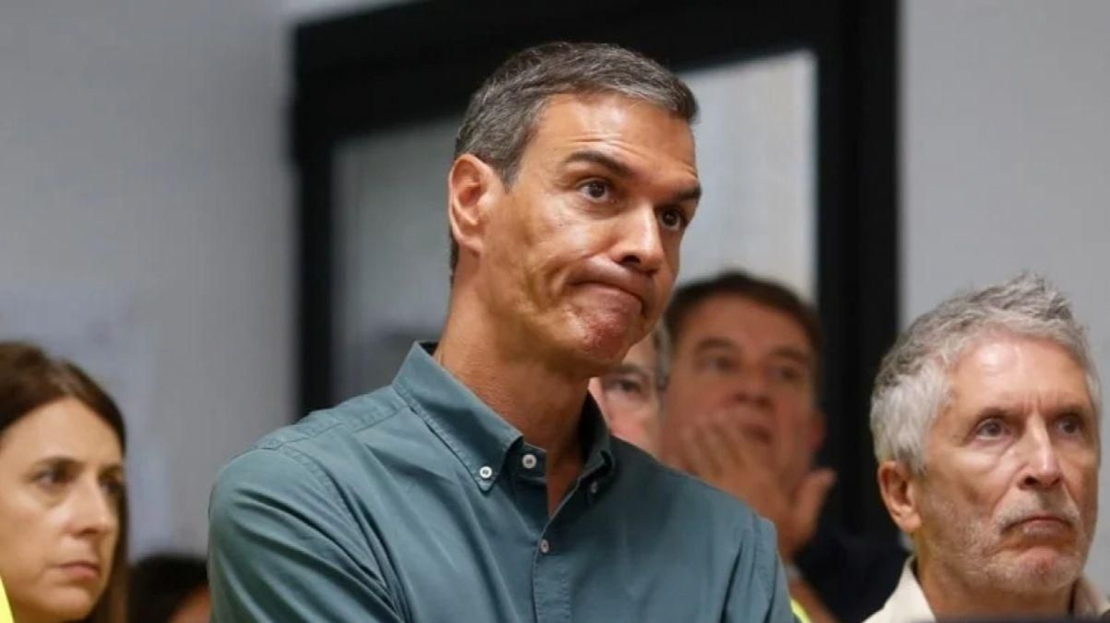 El presidente del Gobierno, Pedro Sánchez, en su visita a Ourense.