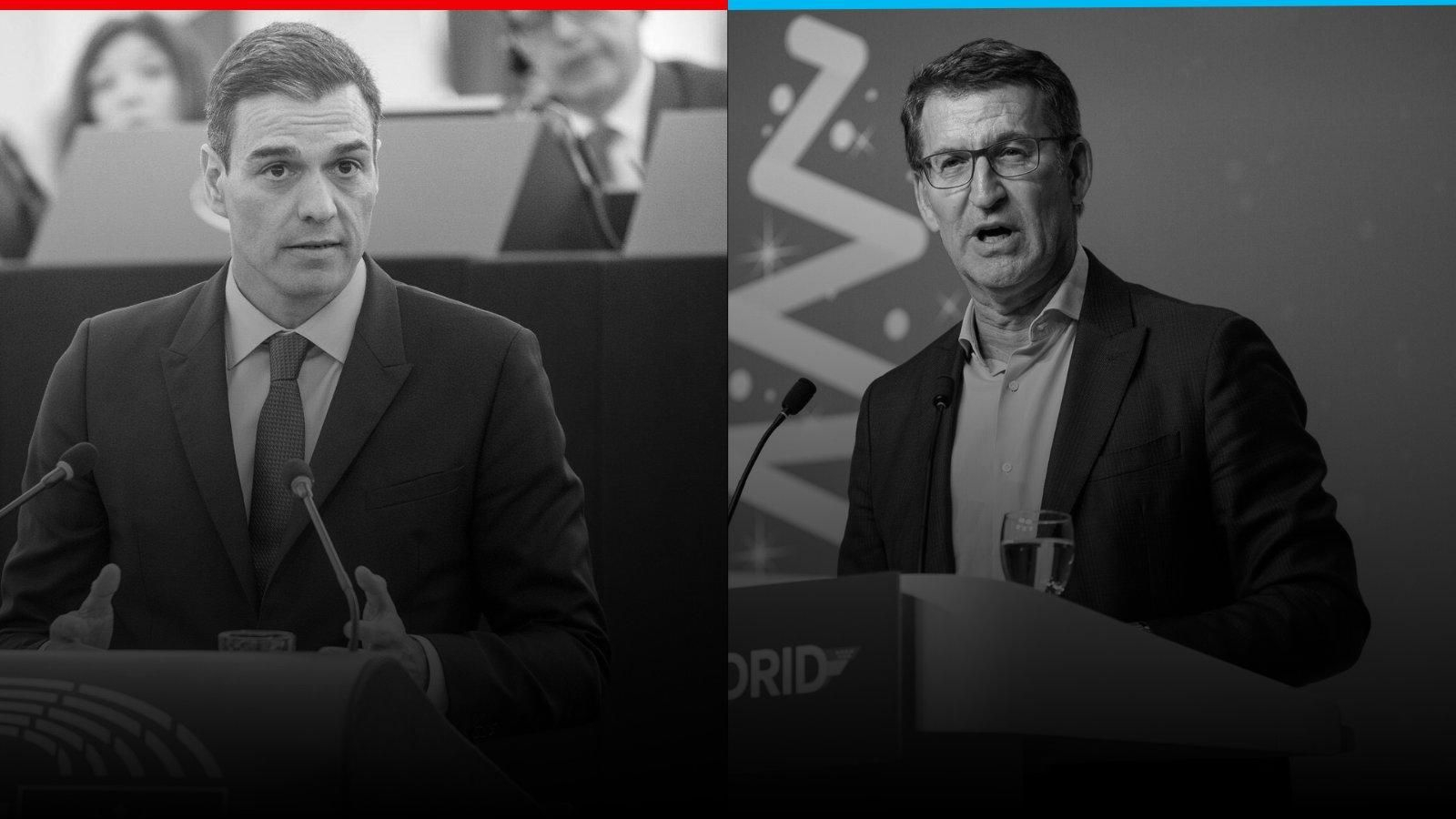 Pedro Sánchez y Alberto Núñez Feijóo