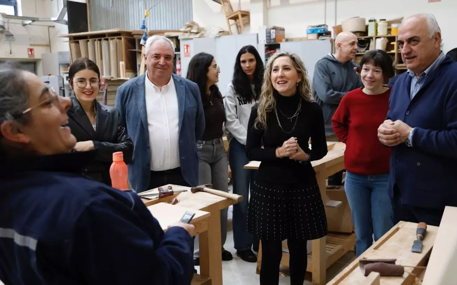 En la imagen un grupo de gallegos residentes en el exterior que cursaron este año Formación Profesional (FP) gallega en el CIFP Ferrolterra a través de las becas del Programa Retorna Talento FP