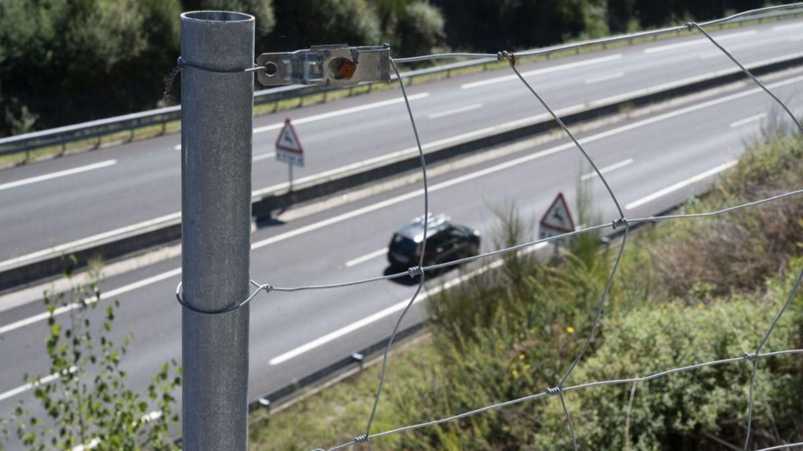 La autopista que conecta Ourense y Santiago.