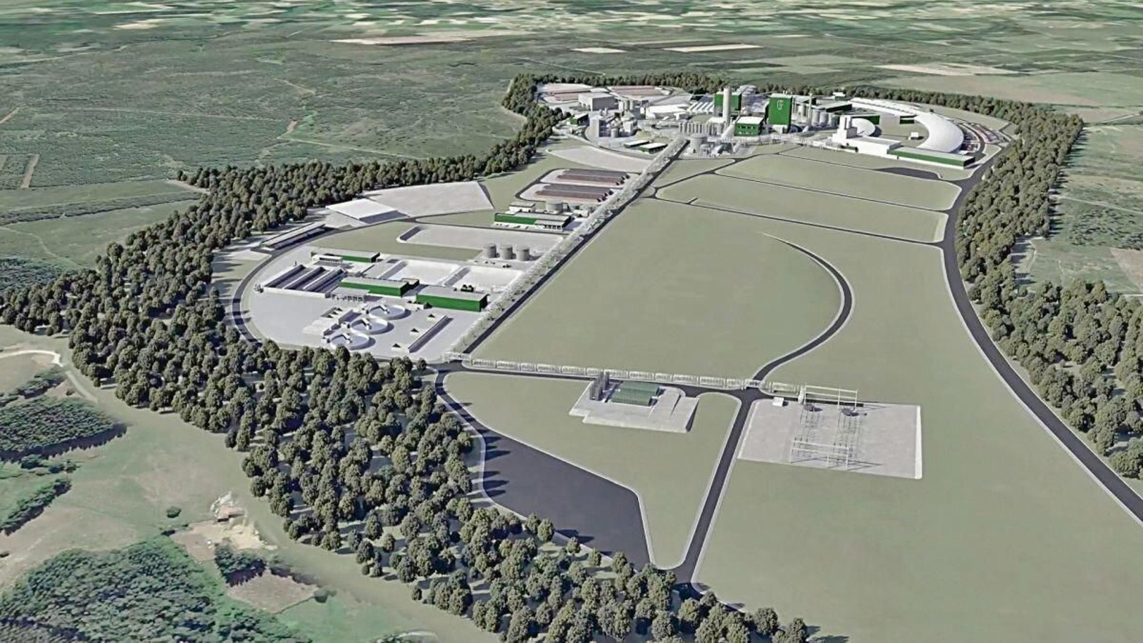 El proyecto GAMA contará con ciento doce hectáreas de área industrial, sesenta y una de cinturón verde, en tanto ciento noventa y dos se mantendrán en su estado actual.