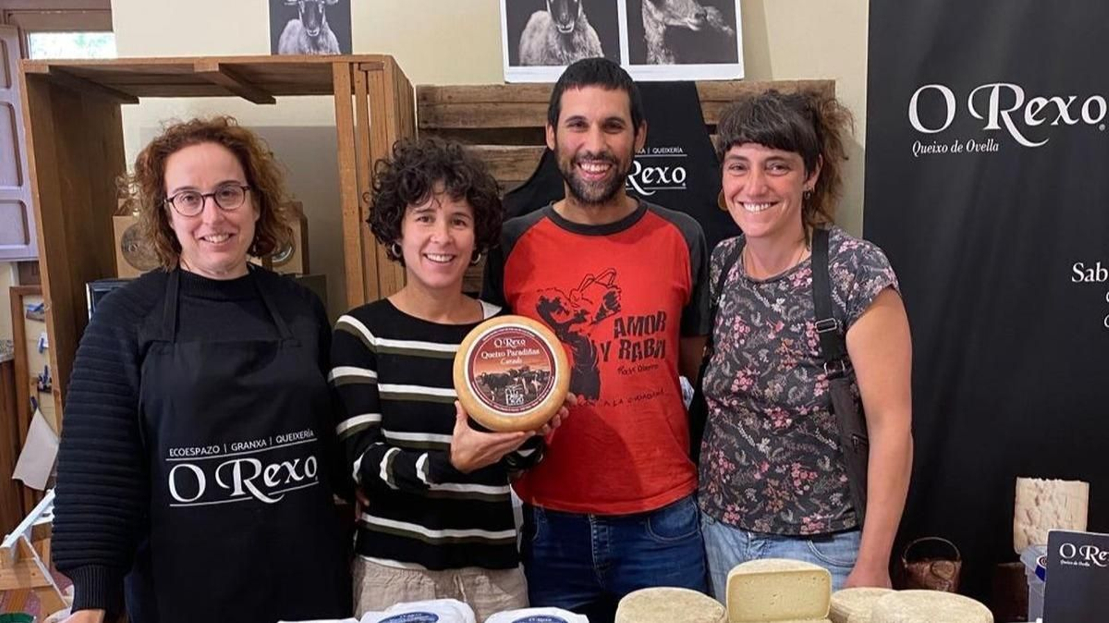 Rosi, Manola Suárez, Héctor Vaquerizo y Clara Martínez de Tejada ayer en Allariz.