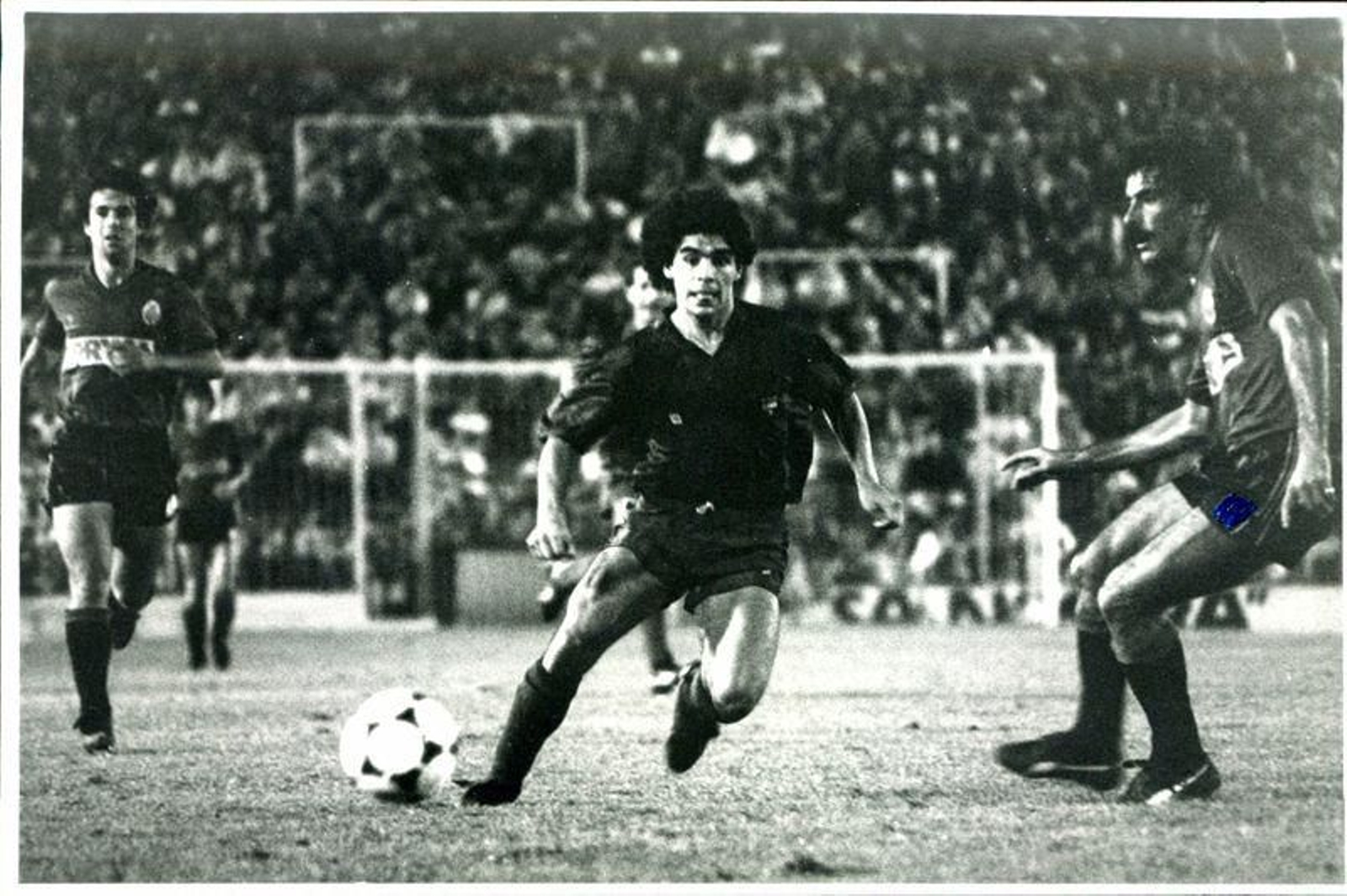 Diego Armando Maradona, en el partido ante el Mallorca en el año  1983.