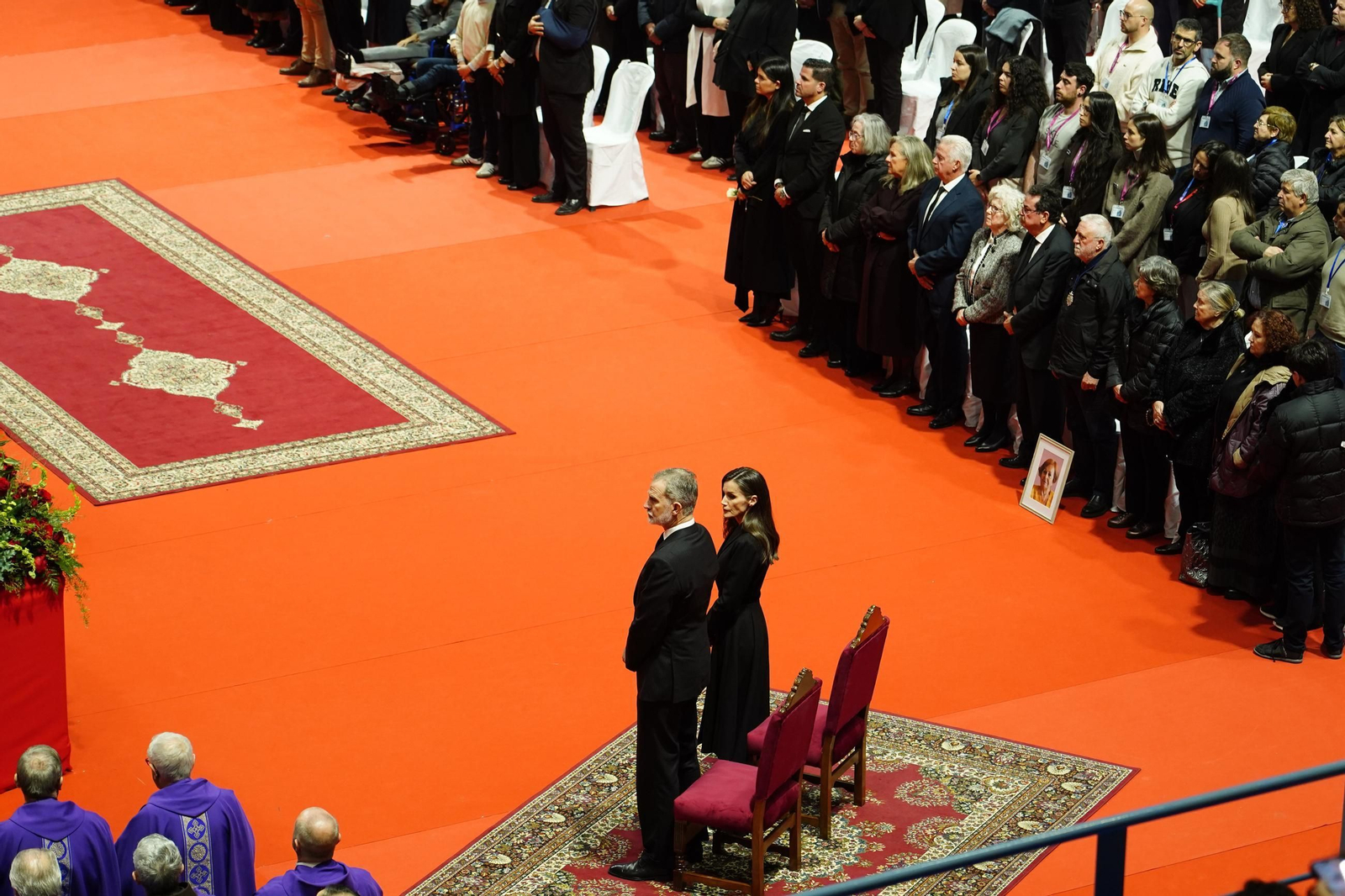 Imagen de los Reyes durante el funeral de las 45 víctimas mortales deñ accidnte ferroviario de Adamuz.