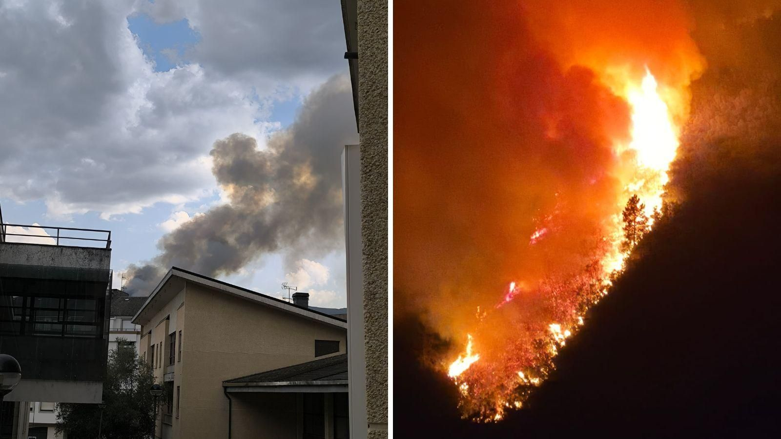 Imágenes del incendio de Ribas de Sil