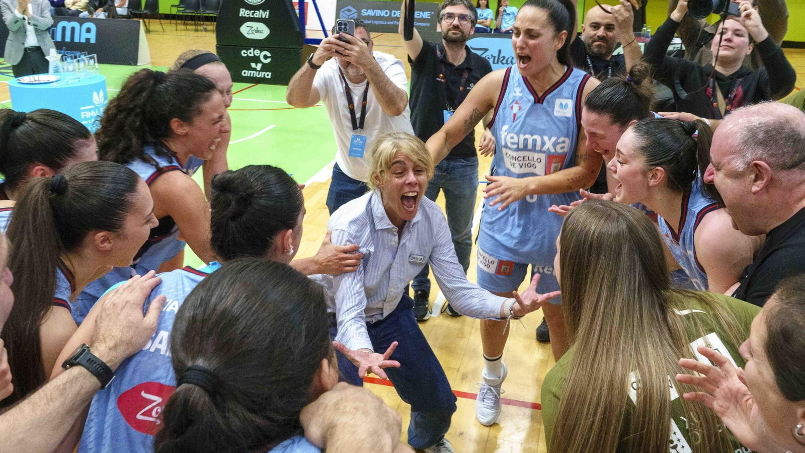 Cristina Cantero se fue muy feliz del pabellón de Navia y destacó el trabajo de jugadoras y técnicos.