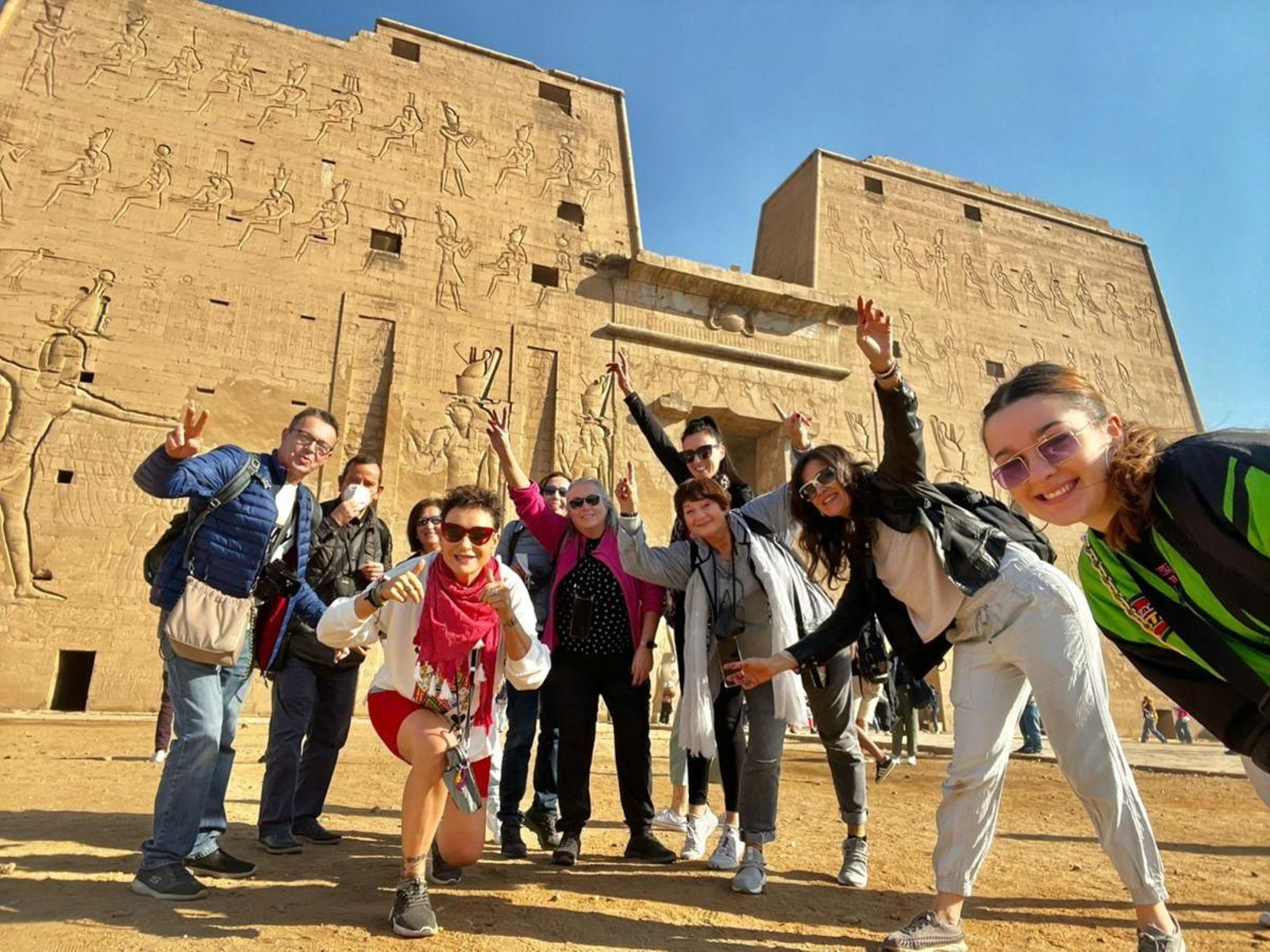 Un grupo organizado de viajes Margali, en su viaje a Egipto.