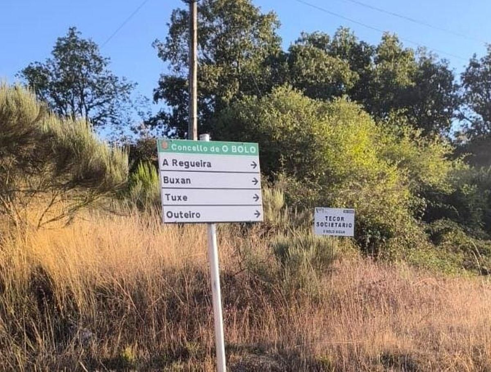 Cartel en O Bolo.