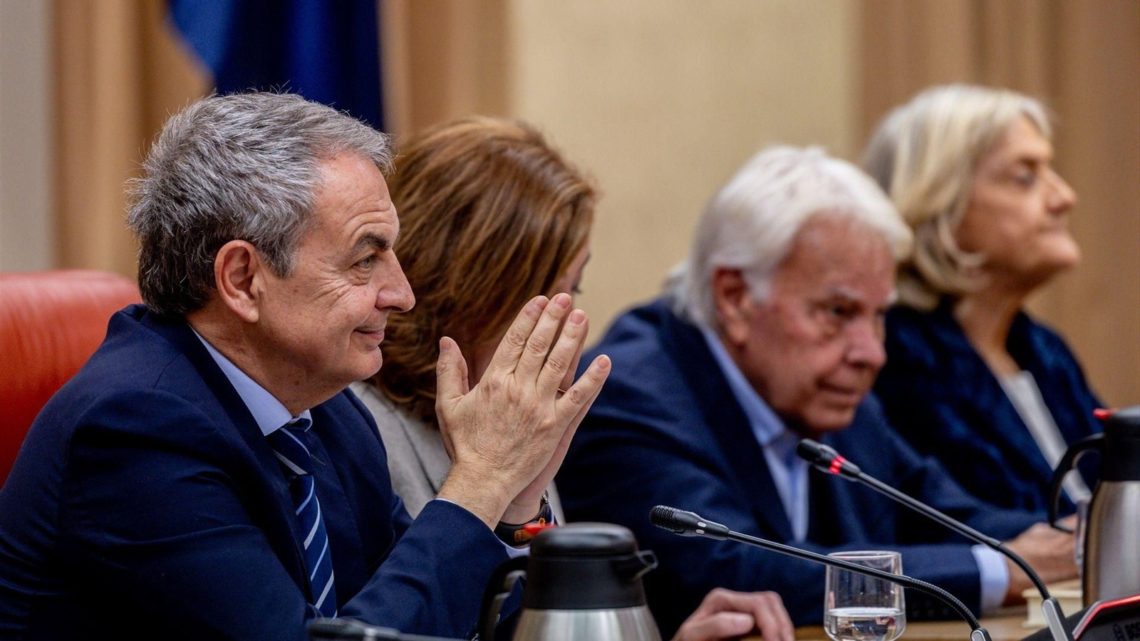 El expresidente Zapatero, la semana pasada en el Congreso.